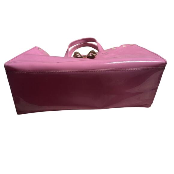 Ted Baker Icon Tote Bag Pink Metallic Bow Detail Coquette Plastic Cut-Out NWT - Picture 6 of 10